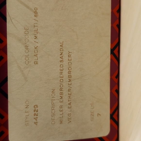 ●NEW●RARE●Miller Embroidered Sandal in Black and Multi Color Thread - Picture 8 of 13